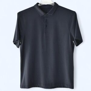 Lululemon Mens‎ Metal Vent Tech Polo Shirt Dark Blue Short Sleeve Size M